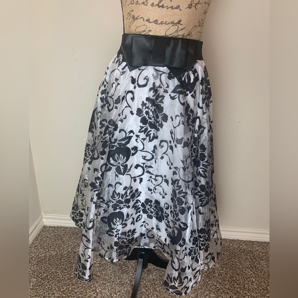 White and black skirt